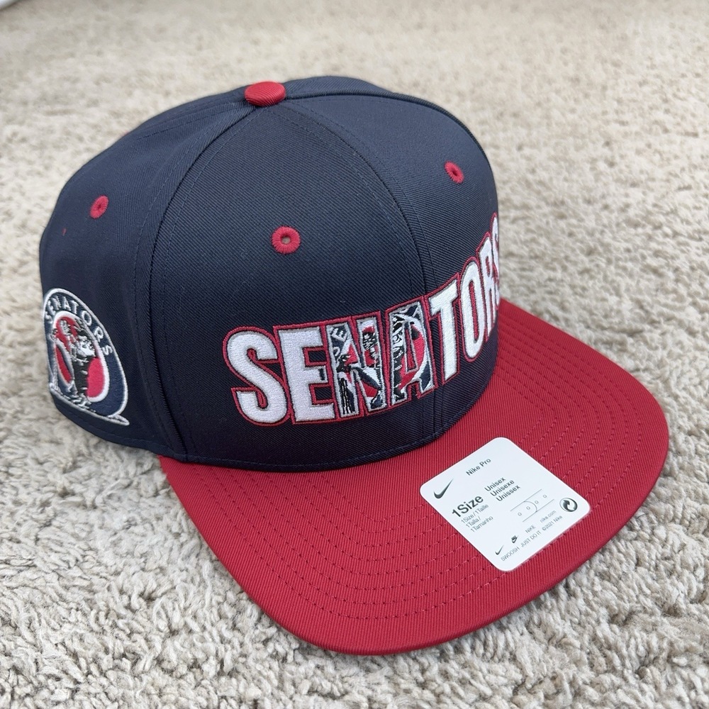 Washington Senators Hat Nike Cooperstown Collection Pro Snapback Navy Reto Patch